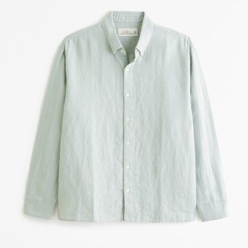 Classic Spread Collar Cotton Shirt