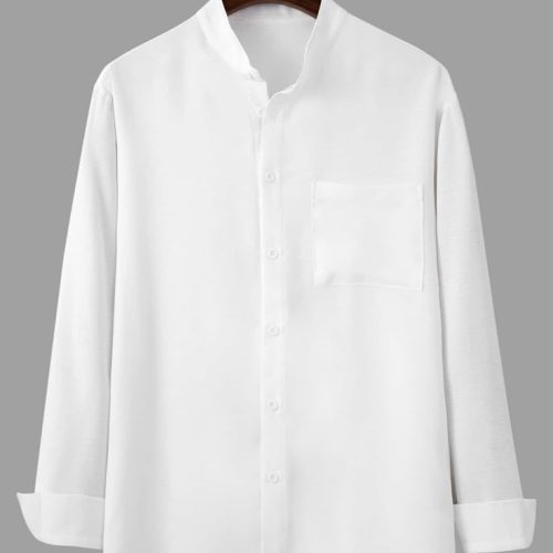 Men Solid Pocket Shirt