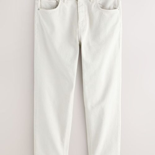 Men Mid Rise White Jeans