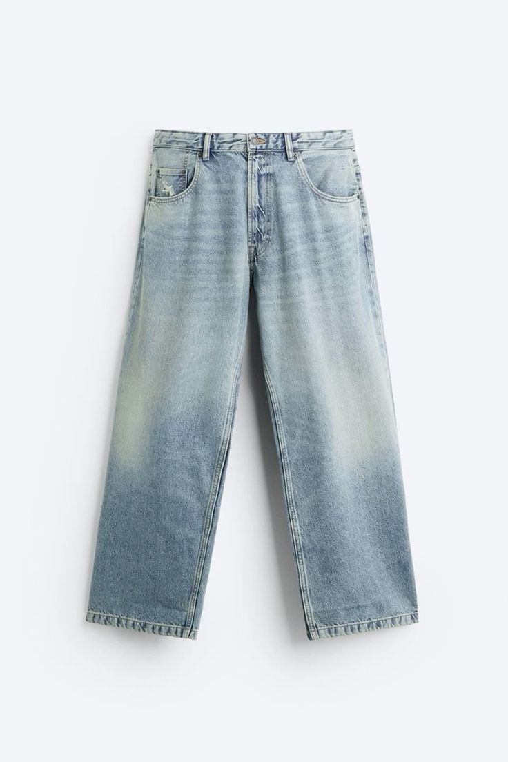 Men Loose Fit Mid Rise Jeans