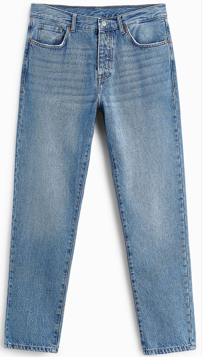 Men Relaxed Fit Mid Rise Blue Jeans